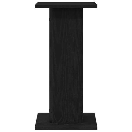 Växtställ 2 pcs Svart Ek 30 x 30 x 60 cm Konstruerat trä