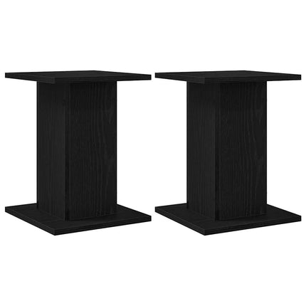 Växtställ 2 pcs Svart Ek 30 x 30 x 40 cm Konstruerat trä