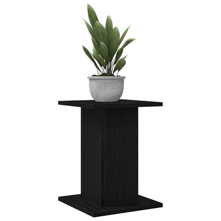 Växtställ 2 pcs Svart Ek 30 x 30 x 40 cm Konstruerat trä