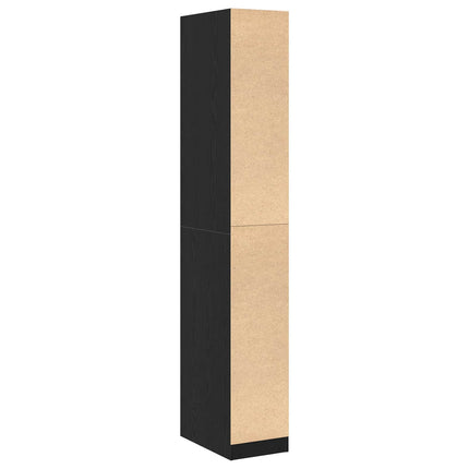 Garderob Svart Ek 30 x 50 x 200 cm Konstruerat trä