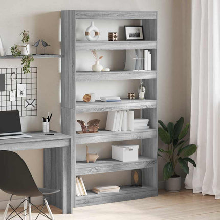 Bokskåp Grå Sonoma 100 x 30 x 198 cm Konstruerat trä