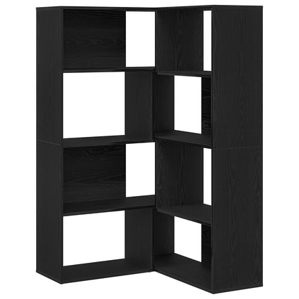 Garderob 6 nivåer 85 x 85 x 140 cm Konstruerat trä Svart Ek