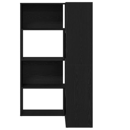 Garderob 6 nivåer 85 x 85 x 140 cm Konstruerat trä Svart Ek