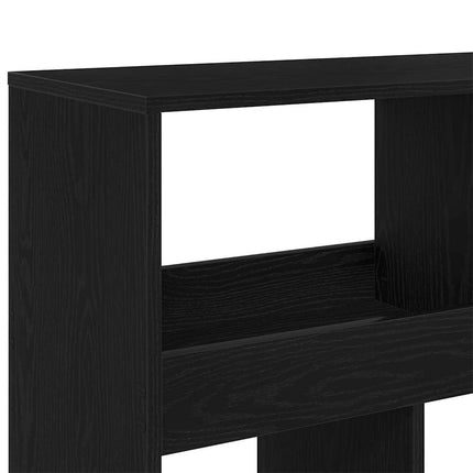 Bokskåp 2 pcs Svart Ek 100 x 33 x 93,75 cm Konstruerat trä