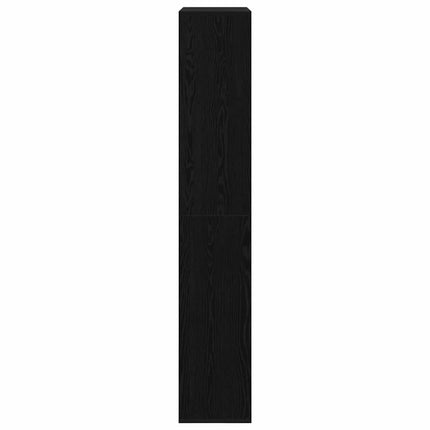 Bokskåp 2 pcs Svart Ek 100 x 33 x 93,75 cm Konstruerat trä