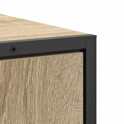 Badrumsmöbelset med hylla med dörr 3 pcs Brun Konstruerat trä