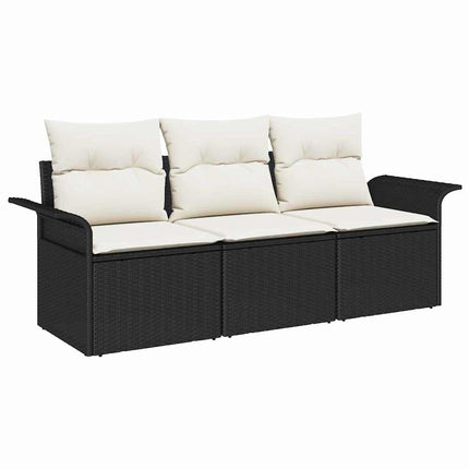 Soffset med kudde 3 pcs Svart konstrotting
