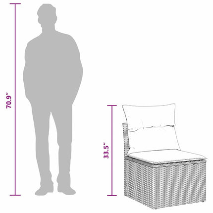 Soffset 3 st 3-Antal sittplatser Svart och blå konstrotting