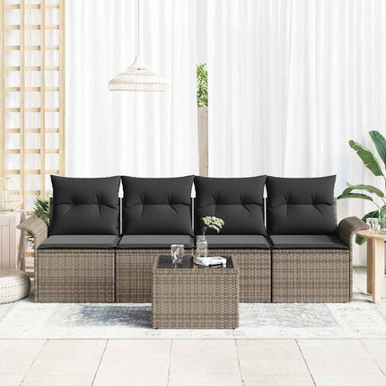 Soffset med kudde 5 pcs Grå konstrotting