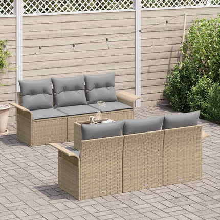 Trädgårdsoffset 7 st Beige konstrotting