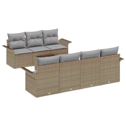 Trädgårdsoffset 8 st Beige konstrotting