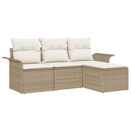 Soffset med kudde 4 pcs Beige konstrotting