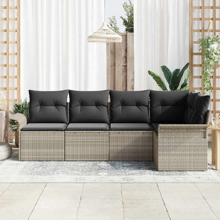 Trädgårdsoffset med kudde 5 pcs konstrotting