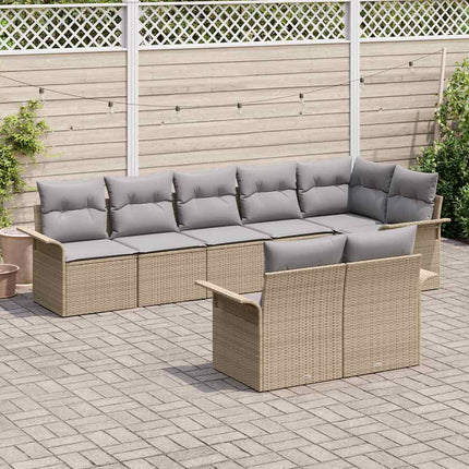 Trädgårdsoffset 8 st Beige konstrotting