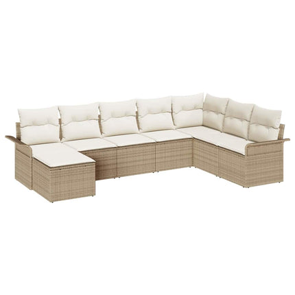 Trädgårdsoffset 8 st Beige konstrotting