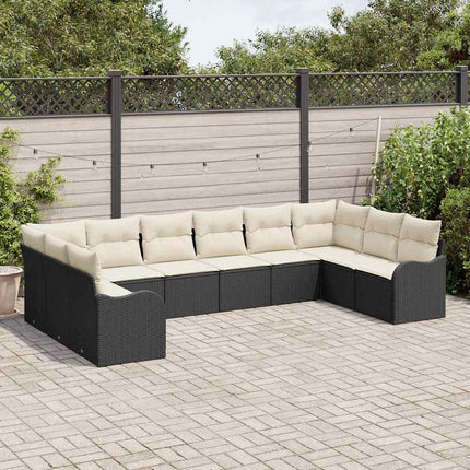 Trädgårdsoffset Svart 344 x 177,5 x 85 cm konstrotting