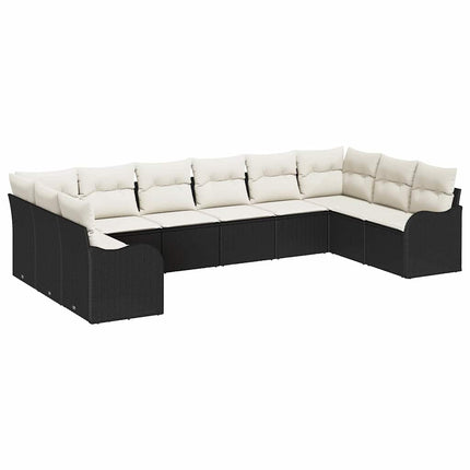 Trädgårdsoffset Svart 344 x 177,5 x 85 cm konstrotting