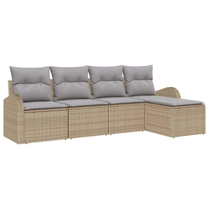 Trädgårdsoffset 5 st Beige konstrotting