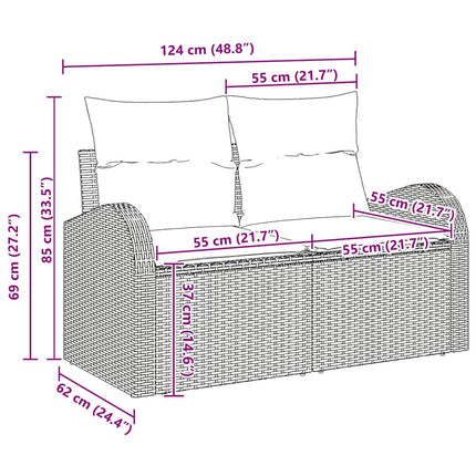 Soffset 5 st Svart Polyester