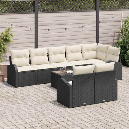 Trädgårdsoffset Svart och kräm 55 x 55 x 37 cm konstrotting
