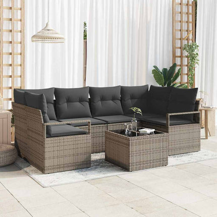 Soffset med kudde 7 pcs Grå konstrotting