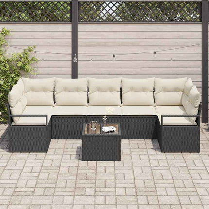 Soffset 8 pcs Svart och kräm konstrotting