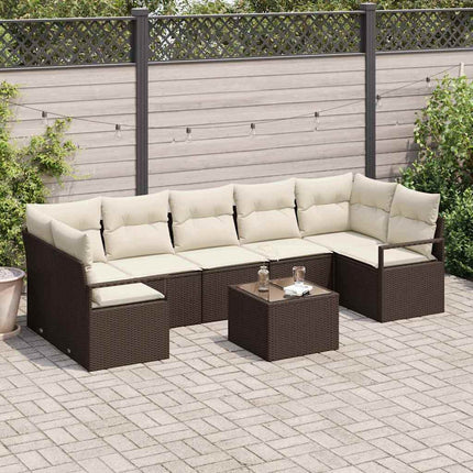 Soffset 8 pcs Brun och Kräm konstrotting