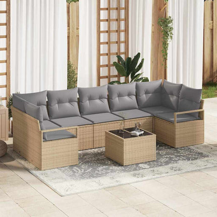 Soffset 8 pcs Beige och Grå konstrotting