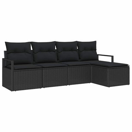 Soffset med kudde 5 pcs Svart konstrotting