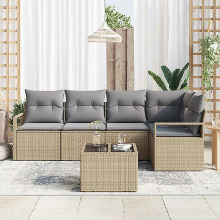 Soffset 6 st Beige konstrotting