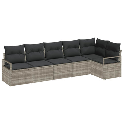 Soffset 6 pcs Ljusgrå konstrotting