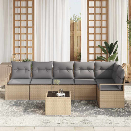 Soffset 7 st Beige konstrotting