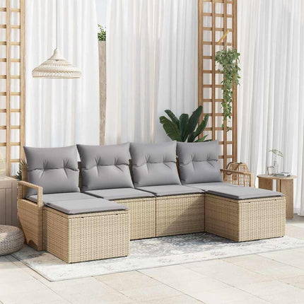 Soffset 6 pcs Beige konstrotting
