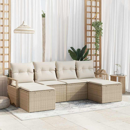 Soffset 6 pcs Beige konstrotting