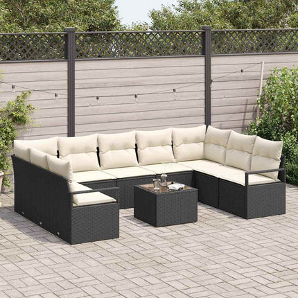 Soffset med kudde 10 pcs Svart konstrotting