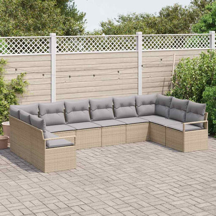 Soffset med kudde 10 pcs Beige konstrotting