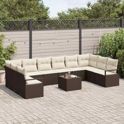 Soffset med kudde 11 pcs Brun konstrotting