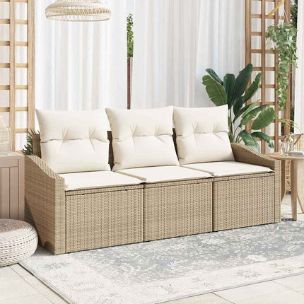 Soffset med kudde 3 pcs Beige konstrotting