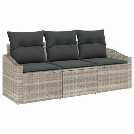 Soffset med kudde 3 pcs Ljusgrå konstrotting