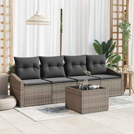 Soffset med kudde med kudde 5 pcs Grå konstrotting