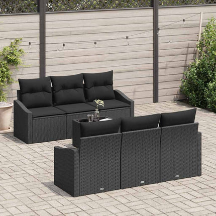 Soffset med kudde med kudde 7 pcs Svart konstrotting
