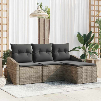 Soffset med kudde 4 pcs Grå konstrotting