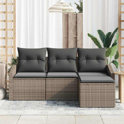 Soffset med kudde 4 pcs Grå konstrotting