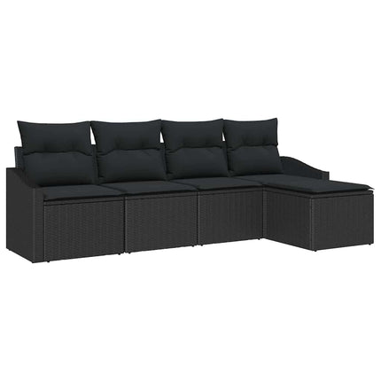 Soffset med kudde 5 pcs Svart konstrotting