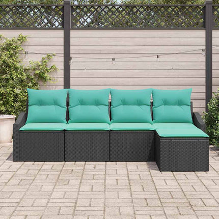 Soffset med kudde 5 pcs Svart konstrotting