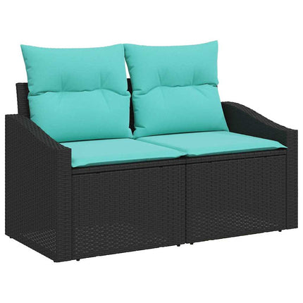 Soffset med kudde 5 pcs Svart konstrotting