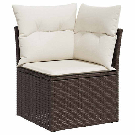 Soffset med kudde 7 pcs Brun konstrotting
