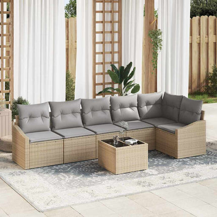 Soffset 7 st Beige konstrotting