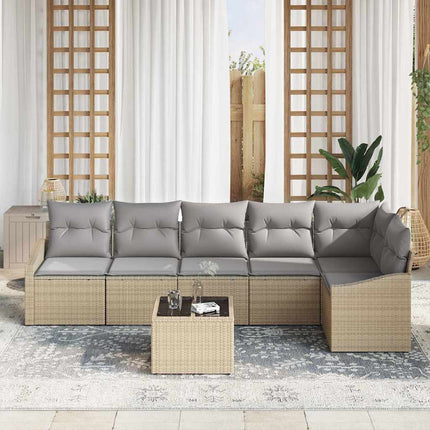 Soffset 7 st Beige konstrotting