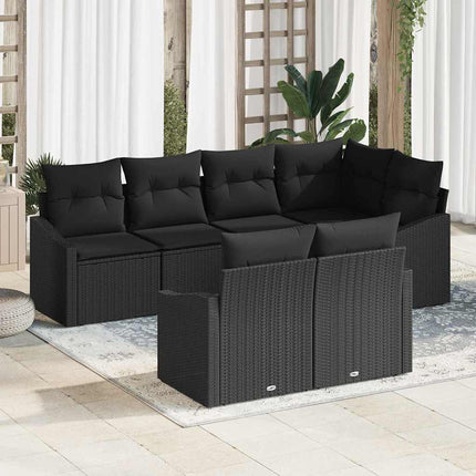 Soffset med kudde 7 pcs Svart konstrotting